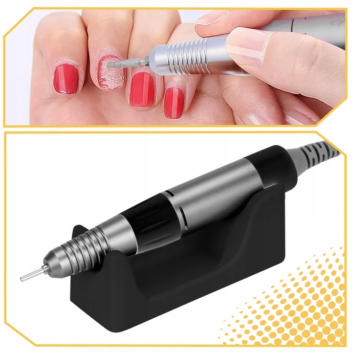 PROFESJONALNA FREZARKA DO PAZNOKCI MANICURE PEDICURE 65W MOCNA + FREZY Marka Lewer